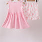 Pink Sailboat Embroidered Set