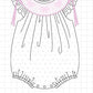 Pink Bow Smocked Swiss Dot Bubble