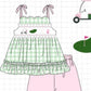 Green Golf Embroidered Ruffle Set