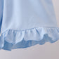 Blue Floral Ruffle Set