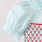 Blue Apple Smocked Bloomer Set