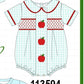 Blue Apple Smocked Bubble