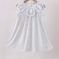 Blue Floral Embroidered Dress