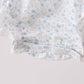 Blue Floral Embroidered Bubble