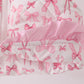 Pink bow ruffle vest
