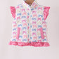 Hot pink bow ruffle vest