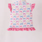 Hot pink bow ruffle vest