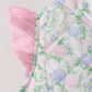 Pink floral ruffle vest