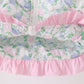 Pink floral ruffle vest