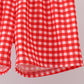Navy School Bus Smocked Gingham Shorts Set