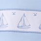 Blue Sailboat Embroidered Skorts Set