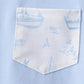 Blue Sailboat Shorts Set