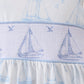 Blue Sailboat Smocked Ruffle Dress