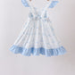 Blue Sailboat Smocked Ruffle Dress