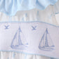 Blue Sailboat Smocked One-Piece Swimsuit