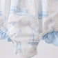 Blue Sailboat Smocked One-Piece Swimsuit