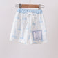 Blue Sailboat Embroidered Swim Trunks