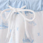 Blue Sailboat Embroidered Swim Trunks