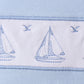 Blue Sailboat Embroidered Jon Jon