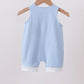 Blue Sailboat Embroidered Jon Jon