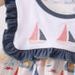 Blue Sailboat Embroidered Dress