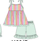 Rainbow Stripe Ruffle Set