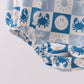 Blue Crab Embroidered Checkered Ruffle Bubble