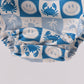 Blue Crab Embroidered Checkered Ruffle Bubble