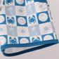Blue Crab Embroidered Checkered Shorts Set