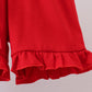 Blue School Bus Smocked Gingham Ruffle Shorts Set