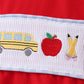 Red School Bus Smocked top