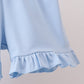 Red Apple Applique Ruffle Shorts Set