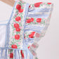 Red Apple Applique Ruffle Shorts Set