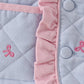 Blue corduroy bow embroidery ruffle jacket