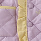 Purple corduroy bow embroidery ruffle jacket