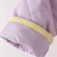 Purple corduroy bow embroidery ruffle jacket