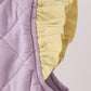 Purple corduroy bow embroidery ruffle vest
