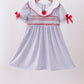 Blue Apple Smocked Plaid Dress