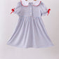 Blue Apple Smocked Plaid Dress