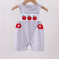 Blue Apple Embroidered Plaid Jon Jon