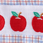 Blue Apple Embroidered Plaid Jon Jon
