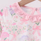 Pink floral jogger set