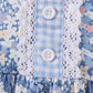 Blue Floral Print Bloomer Set