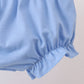 Blue Floral Print Bloomer Set
