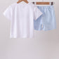 Blue Pumpkin Embroidered Gingham Shorts Set