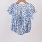 Blue Floral Print Bubble