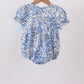 Blue Floral Print Bubble