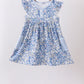 Blue Floral Print Dress