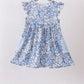 Blue Floral Print Dress