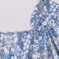 Blue Floral Print Mom Dress